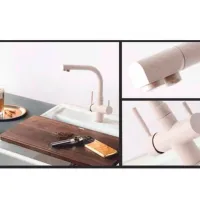 Baterie pentru bucătărie Hoff 4301GA Mono comandă/ pivotantă/ Alamă/ Beige photo 2