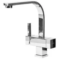 Baterie pentru bucătărie Hoff WDFU-S4 Mono comandă/ pivotantă/ Alamă/ Crom