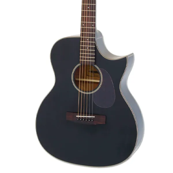 Акустическая гитара Aria 101CE MTBK 4/ 4, Dreadnought, Black photo 3