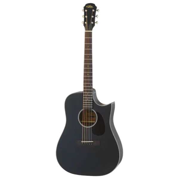 Акустическая гитара Aria 111CE MTBK 4/ 4, Dreadnought, Black photo 1
