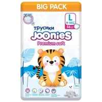 Подгузники для детей Joonies Premium Soft L 9 - 14 кг/ 56 шт.