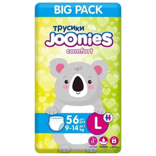 Подгузники для детей Joonies Comfort L 9 - 14 кг/ 56 шт. photo 1