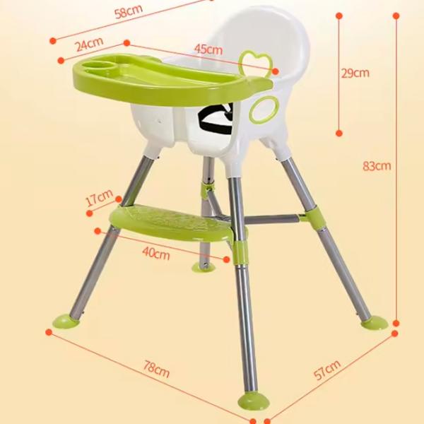 Scaun de masă 4Play Simple (00-00755444) / 6 luni / Green  photo 5 Scaun de masă 4Play Simple (00-00755444) / 6 luni / Green  photo 5