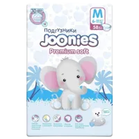 Scutece pentru copii Joonies Premium Soft M 6 - 11 kg/ 58 buc.