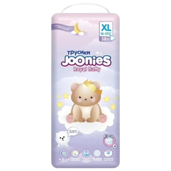 Scutece pentru copii Joonies Royal Fluffy XL 12 - 17 kg/ 38 buc. photo 1