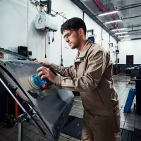 Șlefuitor Bosch GEX 185-LI PROF Cu excentric/ Blue photo 5