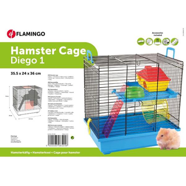 Клетка для грызунов Flamingo Diego 1 Металл/ Blue photo 3