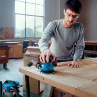 Șlefuitor Bosch GEX 185-LI Cu excentric/ Blue photo 2