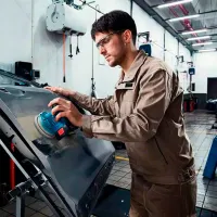 Șlefuitor Bosch GEX 185-LI Cu excentric/ Blue photo 4