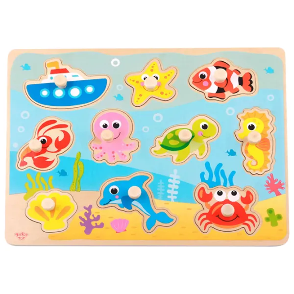 Пазл 3D Tooky Toy Водные животные 1+/ Количество деталей: 11 photo 2