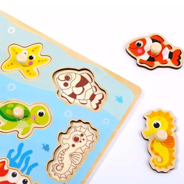 Пазл 3D Tooky Toy Водные животные 1+/ Количество деталей: 11 photo 3