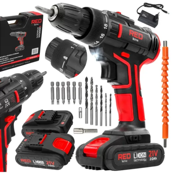 Mașină de găurit și înșurubat Red Technic RTWA0075 1400 rot/ min photo 2