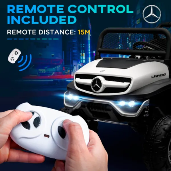 Mașină electrică Mercedes-Benz Kids car Unimog 5 km/ h/ 30 kg/ 3+/ White photo 11 Mașină electrică Mercedes-Benz Kids car Unimog 5 km/ h/ 30 kg/ 3+/ White photo 11