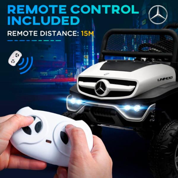 Mașină electrică Mercedes-Benz Kids car Unimog 5 km/ h/ 30 kg/ 3+/ White photo 11 Mașină electrică Mercedes-Benz Kids car Unimog 5 km/ h/ 30 kg/ 3+/ White photo 11