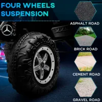 Mașină electrică Mercedes-Benz Kids car Unimog 5 km/ h/ 30 kg/ 3+/ Black photo 8