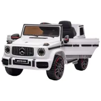 Mașină electrică Mercedes-AMG G63 Kids car 8350072BR 2.5 km/ h/ 25 kg/ 3+/ White photo 5