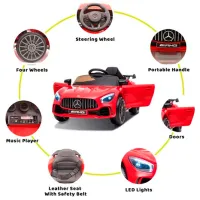 Mașină electrică Mercedes-AMG GTR Kids car 8350079R 2.5 km/ h/ 25 kg/ 3+/ Red photo 9