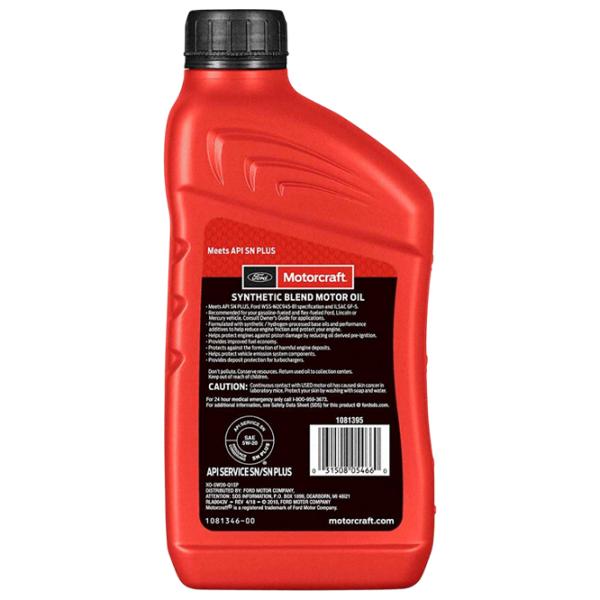 Ulei de motor Ford Synthetic Blend Motor Oil 5W-20 1 l semisintetic photo 3