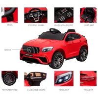 Mașină electrică Mercedes-AMG GLC 63S Kids car 8690014BR 8 km/ h/ 25 kg/ 3+/ Red photo 6