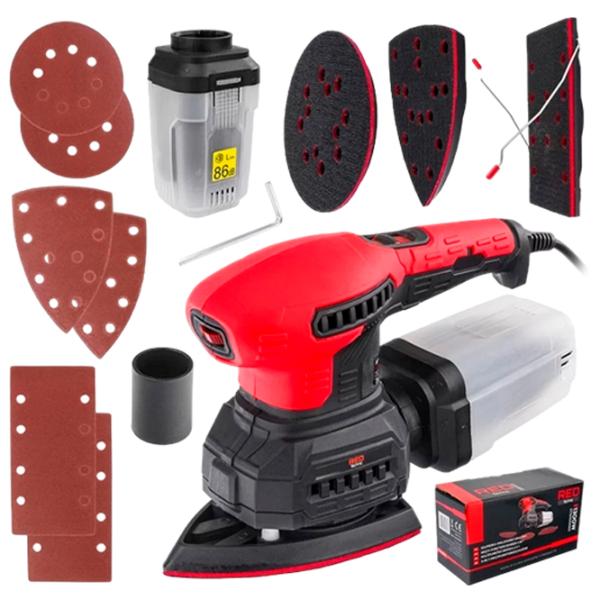 Шлифовальная машина Red Technic RTSMO0060 Орбитальный/ 1300 Вт/ Красный photo 10