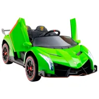 Mașină electrică Lamborghini Venero Kids car 8610043-2DR 7 km/ h/ 30 kg/ 3+/ Green photo 3