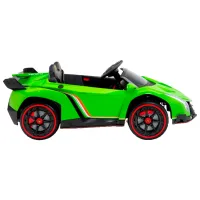 Mașină electrică Lamborghini Venero Kids car 8610043-2DR 7 km/ h/ 30 kg/ 3+/ Green photo 4