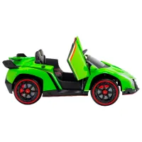 Mașină electrică Lamborghini Venero Kids car 8610043-2DR 7 km/ h/ 30 kg/ 3+/ Green photo 5