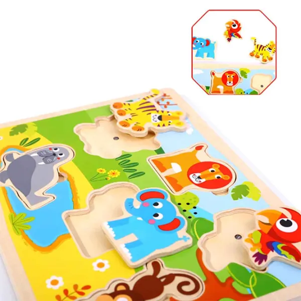 Пазл 3D Tooky Toy Животные 1.5+/ Количество деталей: 7 photo 3