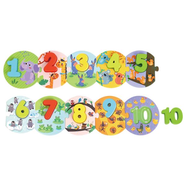 Puzzle 3D Tooky Toy Numărare distractivă 2+/ Numărul de piese: 10 photo 3