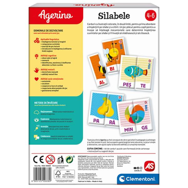 Puzzle 2D Agerino Silabe 4+/ Numărul de piese: 60 photo 4 Puzzle 2D Agerino Silabe 4+/ Numărul de piese: 60 photo 4