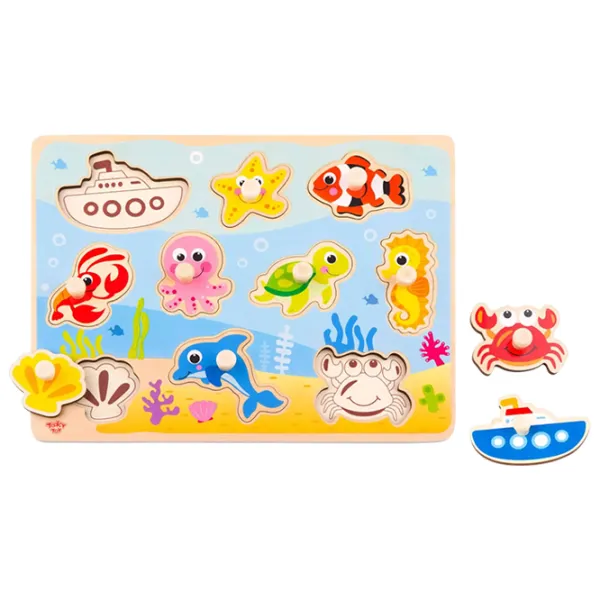 Пазл 3D Tooky Toy Водные животные 1+/ Количество деталей: 11 photo 1