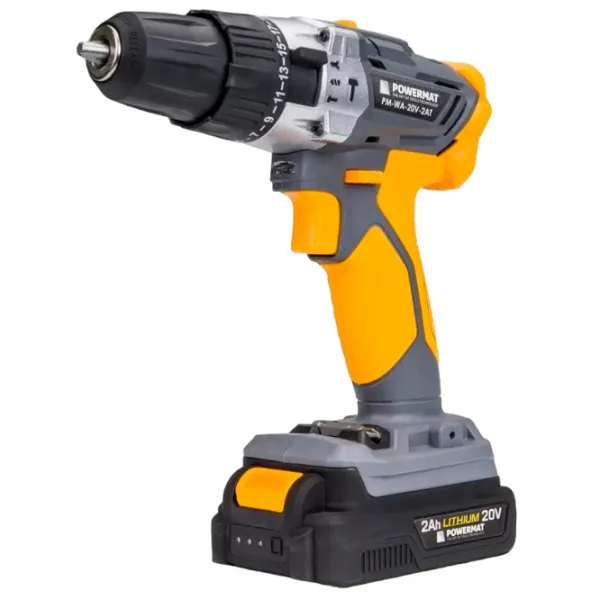 Mașină de găurit și înșurubat Powermat PM-WA-20V-2AT 1300 rot/ min photo 1