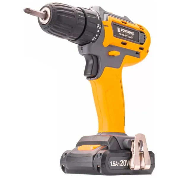 Mașină de găurit și înșurubat Powermat PM-WA-20V-1.5AZT 1400 rot/ min photo 1