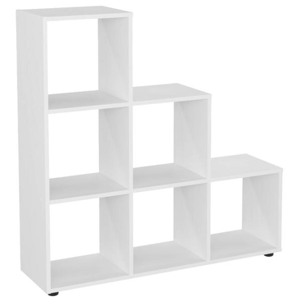 Стеллаж ML-Mobila KS-19 107 x 105.5 x 29.2см cm/ LPAL/ White photo 1 Стеллаж ML-Mobila KS-19 107 x 105.5 x 29.2см cm/ LPAL/ White photo 1