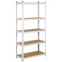 Etajeră Humberg 5488972 180 x 90 x 30 cm/ Metal/ White