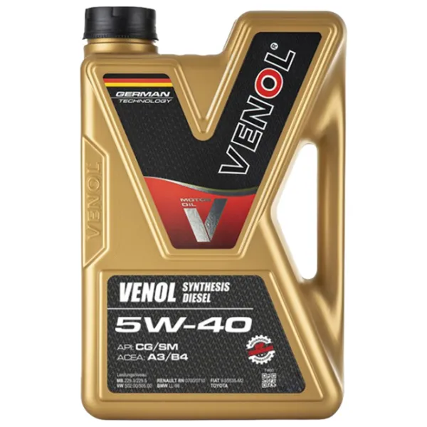 Ulei de motor Venol Synthesis Diesel 5W-40 1 l sintetic photo 1