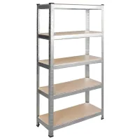 Стеллаж Humberg 5488978 205 x 120 x 45см cm/ Металл/ Silver