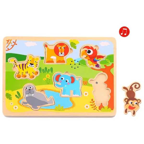 Пазл 3D Tooky Toy Животные 1.5+/ Количество деталей: 7 photo 1