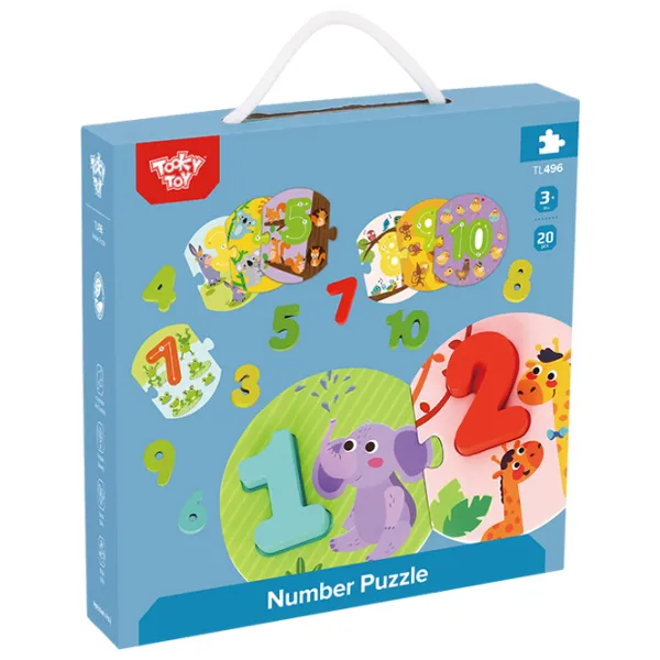 Puzzle 3D Tooky Toy Numărare distractivă 2+/ Numărul de piese: 10 photo 1