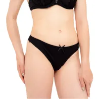 Трусики для женщин Donella 4043Q L/ Black/ Бразилиано