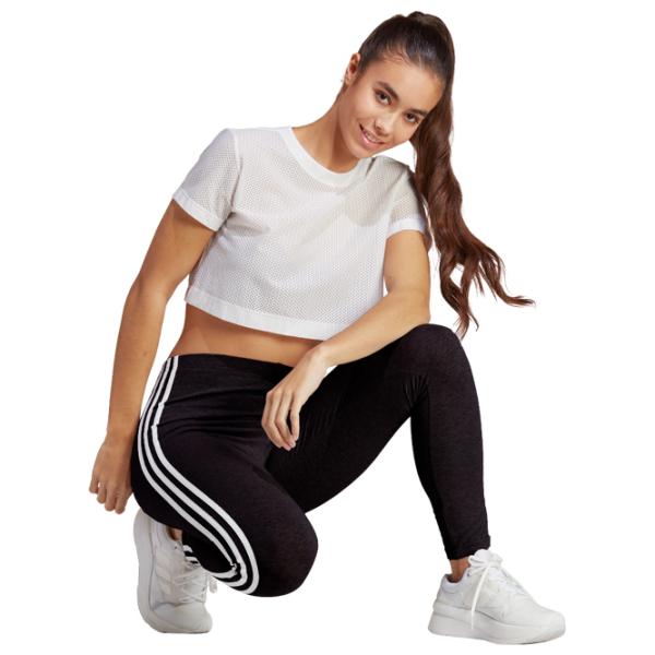 Тайтсы для женщин Adidas Essentials 3-Stripes High-Waisted Single Jersey XS/ Black photo 3