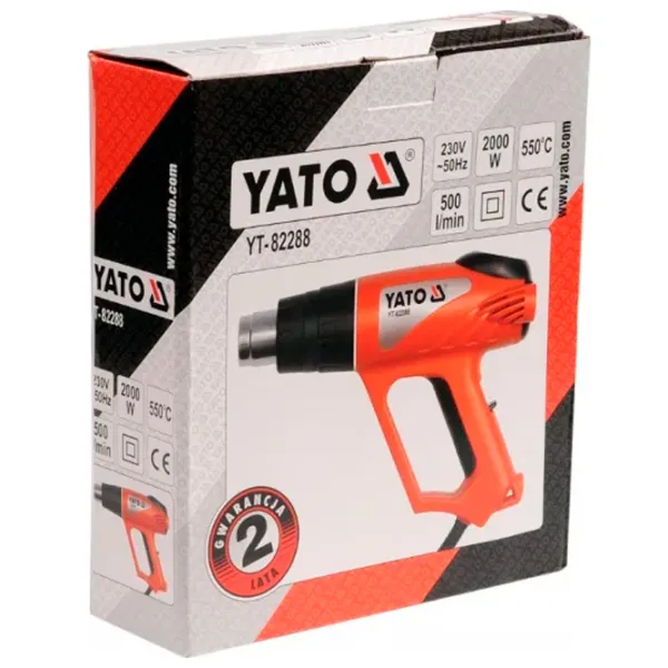 Suflantă de aer cald Yato YT82288 2000 W/ Red photo 4