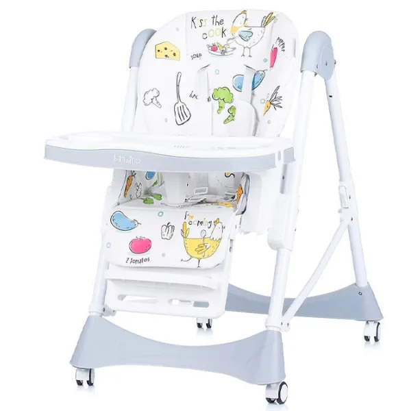 Scaun de masă Chipolino Bambino (STHBM02301GL) / 6 luni / Gray  photo 2 Scaun de masă Chipolino Bambino (STHBM02301GL) / 6 luni / Gray  photo 2