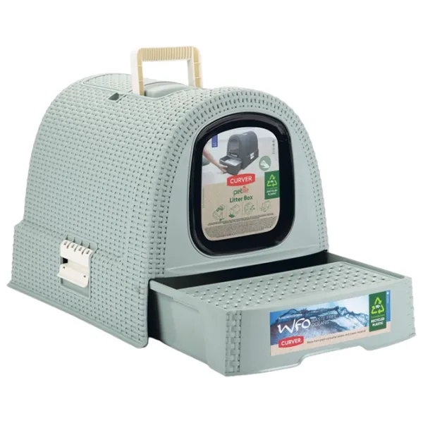 Лоток для кошек Curver 400488 Крытый/ Светло-синий photo 2 Лоток для кошек Curver 400488 Крытый/ Светло-синий photo 2