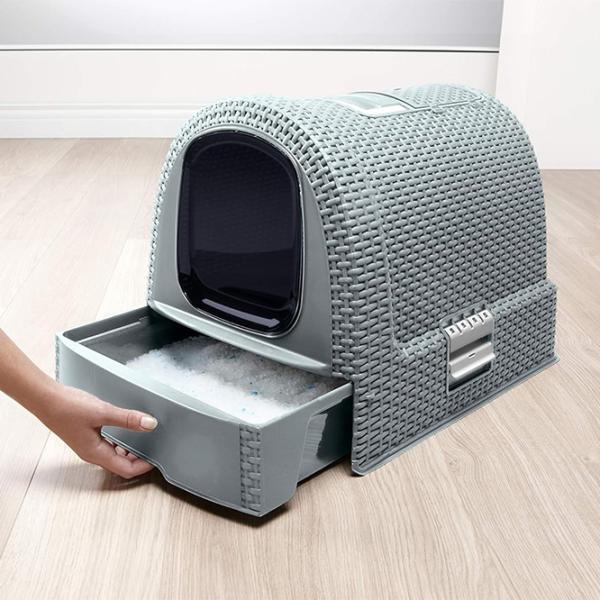 Лоток для кошек Curver 400488 Крытый/ Светло-синий photo 4 Лоток для кошек Curver 400488 Крытый/ Светло-синий photo 4