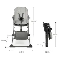 Scaun de masă KinderKraft Foldee (KHFOLD00GRY0000) 6 luni/ Gray photo 7