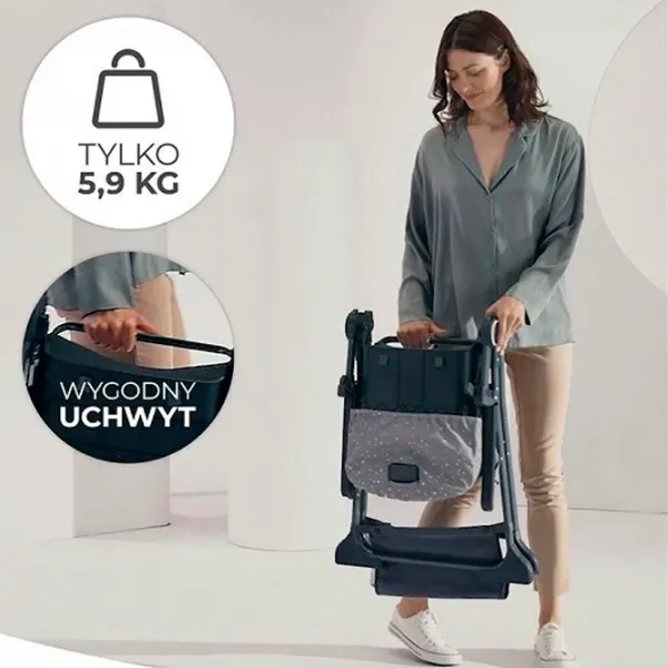 Scaun de masă KinderKraft Foldee (KHFOLD00GRY0000) 6 luni/ Gray photo 8
