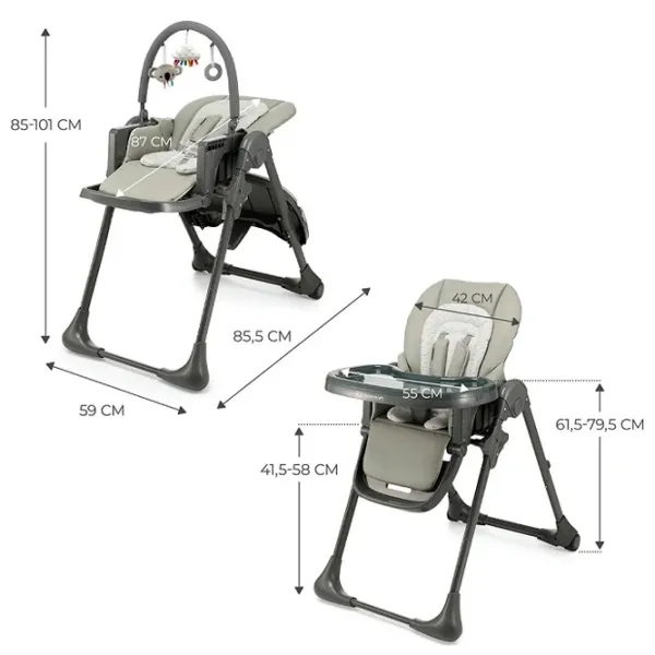 Scaun de masă KinderKraft Tummie (KHTUMM00GRY0000) / 0 luni / Gray  photo 10 Scaun de masă KinderKraft Tummie (KHTUMM00GRY0000) / 0 luni / Gray  photo 10