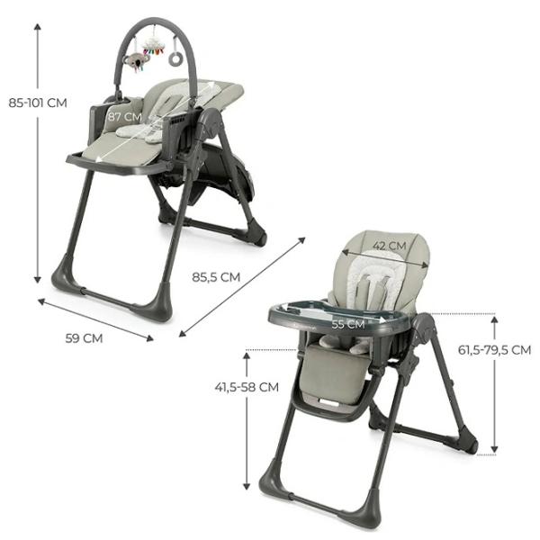Scaun de masă KinderKraft Tummie (KHTUMM00GRY0000) / 0 luni / Gray  photo 10 Scaun de masă KinderKraft Tummie (KHTUMM00GRY0000) / 0 luni / Gray  photo 10