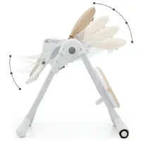 Scaun de masă KinderKraft Tummie (KHTUMM00BEG0000) / 0 luni / Beige photo 5